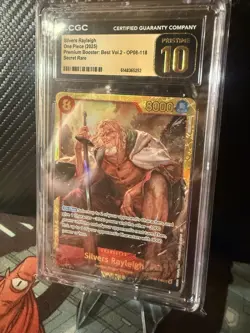 Silvers Rayleigh SEC OP08-118 Best Selection Vol 2 ONE PIECE PRISTINE GOLD 10 - Image 2