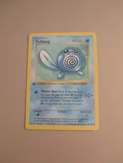 1st Edition Shadowless Poliwag 59/102 Base Set Pokemon TCG (LP) - Image 1