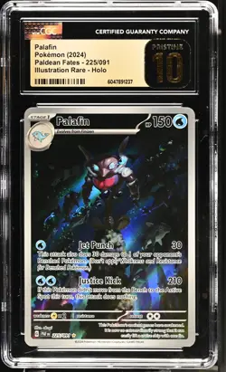 CGC 10 Pristine Palafin 224/091 IR Illustration Rare Paldean Fates PAF Pokemon C - Image 1