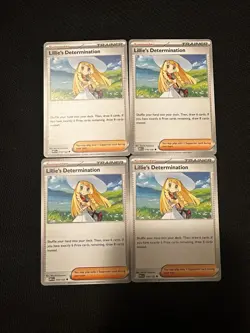 4x Lillie's Determination 119/132 Mega Evolution - Pokemon TCG - playset - Image 1