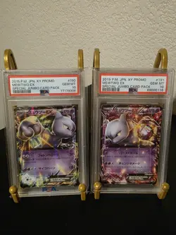 PSA 10 GEM MINT 2015 POKEMON JAPANESE XY PROMO SET 2 MEWTWO EX #190 & #191 JUMBO - Image 1