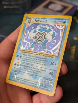 BASE SET - HOLO - 13/102 POLIWRATH MP WOTC POKEMON CARD BLUE HOLO - Image 3