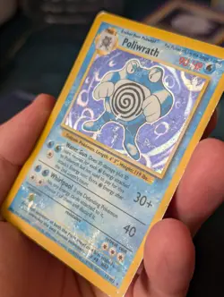 BASE SET - HOLO - 13/102 POLIWRATH MP WOTC POKEMON CARD BLUE HOLO - Image 4