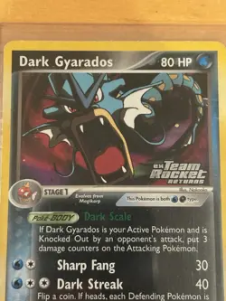 2004 Pokemon Dark Gyarados EX Team Rocket Returns Reverse Holo 36/109 - Image 5