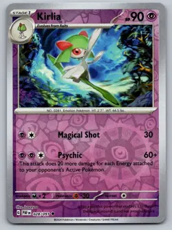 Kirlia 028/091 Uncommon Paldean Fates Pokemon Reverse Holo Near Mint - Image 1