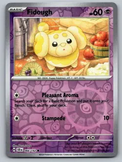 Fidough 66/142 Common Stellar Crown Pokemon Reverse Holo Near Mint - Image 1
