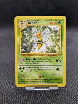 Beedrill 17/102 Rare Base Set Pokemon Card WOTC LP/Played - Image 1