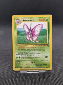 Venomoth 29/64 Non Holo Jungle Set Rare Pokemon Card WOTC Played - Image 1