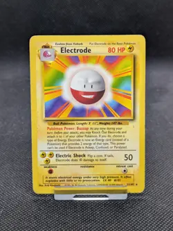 Electrode 21/102 Rare Base Set Pokemon Card WOTC Played - Image 1