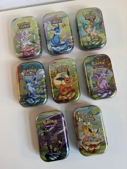Pokemon 8x Mini Tin - Prismatische Entwicklungen - LEER! - Nur TINS!!!! - Image 1