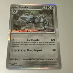 Steelix Holo Rare - 125/182 - Paradox Rift Pokemon 2023 - NM - Buy 3 Get 2 Free - Image 1