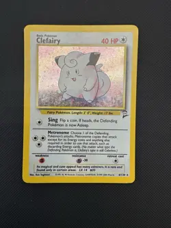 The Pokemon Company Pokemon TCG Clefairy 006/130 Base Set 2 Holo Rare English - Image 1