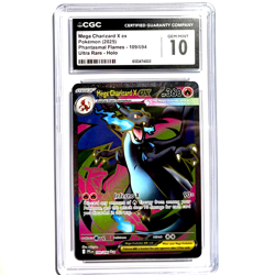 CGC 10 Mega Charizard X ex 109/094, 2025 Pokemon English Phantasmal Flames - Image 1