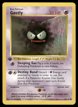 Pokemon Cards Gastly 50/102 1st Edition Base Set Shadowless Common NM *2 - Image 1
