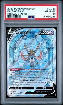 Pokemon Crown Zenith Zacian V GG48/GG70 Galarian Gallery PSA 10 - Image 1
