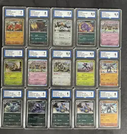 Pokemon Graded Bundle Of Cards Holo & Reverse Lot Of 15 Slabs AEY Mixed Grades - Image 1