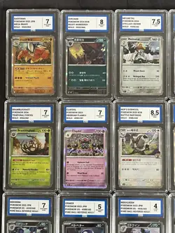 Pokemon Graded Bundle Of Cards Holo & Reverse Lot Of 15 Slabs AEY Mixed Grades - Image 2