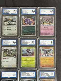 Pokemon Graded Bundle Of Cards Holo & Reverse Lot Of 15 Slabs AEY Mixed Grades - Image 3