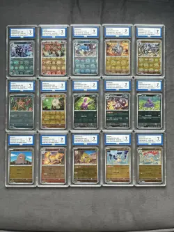 Pokemon 151 Poke Ball Reverse Holo Graded Bundle Lot Of 15 Slabs Grade 7 AEY - Image 1