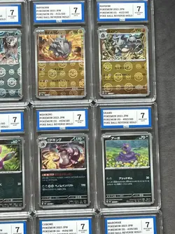 Pokemon 151 Poke Ball Reverse Holo Graded Bundle Lot Of 15 Slabs Grade 7 AEY - Image 3