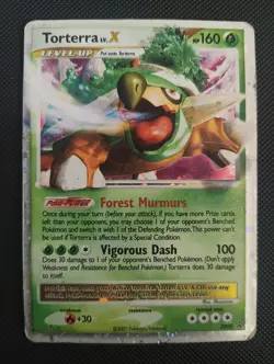 Pokemon TCG Torterra LV.X DP09 Diamond and Pearl 2007 Holo Promo 160 HP Eng - Image 3