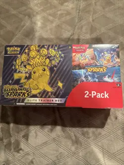 Pokemon Surging Sparks ETB Costco 2-pack Bundle Brand New Sealed - Image 1