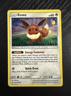 Pokemon Eevee Cosmos Holo Card TCG Sun & Moon Era 101/149 2017 - Image 1