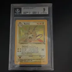 1999 Pokemon TCG Fossil Raichu 14/62 Holo Unlimited Edition English BGS 9 - Image 1