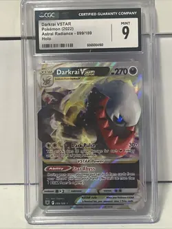 POKEMON 2022 DARKRAI VSTAR ASTRAL RADIANCE 099/189 HOLO CGC 9 - Image 1
