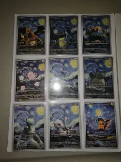 Pokemon Van Gogh Starry Night Custom Fan Art Complete Set! (9) - Image 1