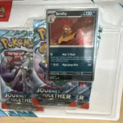 Pokemon Scarlet & Violet Journey Together Booster Pack Lot 3 Scraggy Promo TCG - Image 2
