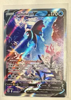 Pokemon Lumineon V Alternate Full Art 156/172 Swsh09 Brilliant Stars Pack Fresh - Image 1