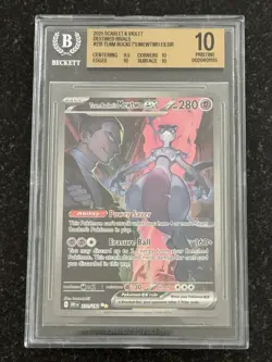 Pokemon Team Rocket's Mewtwo EX Destined Rivals SIR 231/182 BGS 10 - Image 1