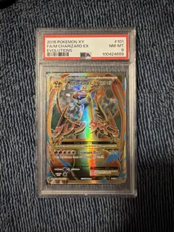 Pokemon TCG M Charizard EX #101/108 Evolutions PSA 8 - Image 1