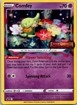 Comfey (Prerelease) SWSH242 Holo Promo Sword & Shield Promo Pokemon Near Mint - Image 1