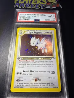 [ PSA 8 ] 1st Edition Light Togetic 15 Neo Destiny English NM Holo Rare - Image 1