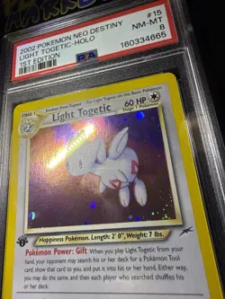 [ PSA 8 ] 1st Edition Light Togetic 15 Neo Destiny English NM Holo Rare - Image 2
