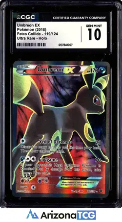 Pokemon 2016 Umbreon EX 119/124 Holo Ultra Rare Fates Collide GEM MINT CGC 10 - Image 1