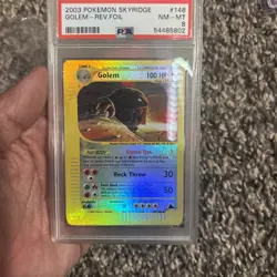 2003 POKEMON SKYRIDGE CRYSTAL GOLEM REVERSE HOLO #148/144 - PSA 8 - Image 1
