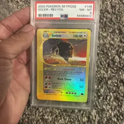 2003 POKEMON SKYRIDGE CRYSTAL GOLEM REVERSE HOLO #148/144 - PSA 8 - Image 5