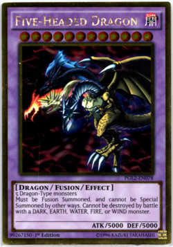 Five-Headed Dragon - PGL2-EN078 - Gold Rare - 1st Edition Yugioh - Image 1