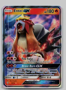 Entei GX 10/73 Holo GX Rare Shining Legends Pokemon Near Mint - Image 1