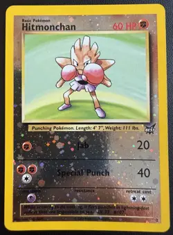 Pokemon TCG - Best of Game Promo Hitmonchan Reverse Holo #2 LP/MP - Image 1
