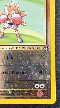 Pokemon TCG - Best of Game Promo Hitmonchan Reverse Holo #2 LP/MP - Image 5