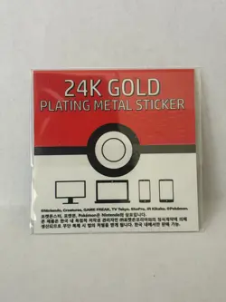 Fearow 24k Gold Plated Sticker Korean Striking Candy Pokemon NM - Image 2
