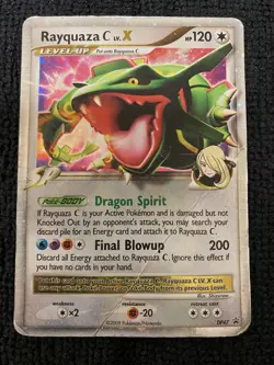 Pokemon Rayquaza C LV.X DP47 Diamond & Pearl Black Star Promo Holo Vintage NM - Image 1