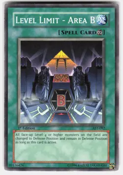 Level Limit - Area B AST-092 Ancient Sanctuary Yugioh 1st Edition LP - Image 1