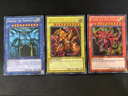 LC01 Egyptian God Card Set Slifer Winged Dragon of Ra Obelisk Tormentor - Image 1