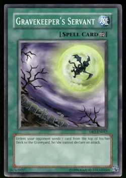 Gravekeeper's Servant DB1-EN017 Common Dark Beginning 1 Yu-Gi-Oh Unlimited MP - Image 1