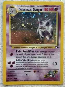 2000 Pokemon Gym Heroes Sabrina's Gengar 14/132 Holo Foil Rare WOTC - Image 1
